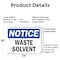 Signmission Waste Solvent, 24 in W x Rectangle, Plastic OS-2PACK-NS-P-1824-L-16872 - alternate 3